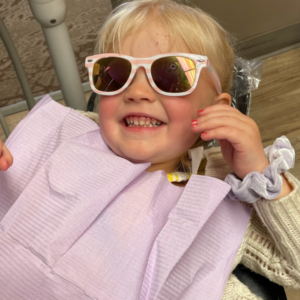 Sierra Dental Airdrie little girl at family dentists 2